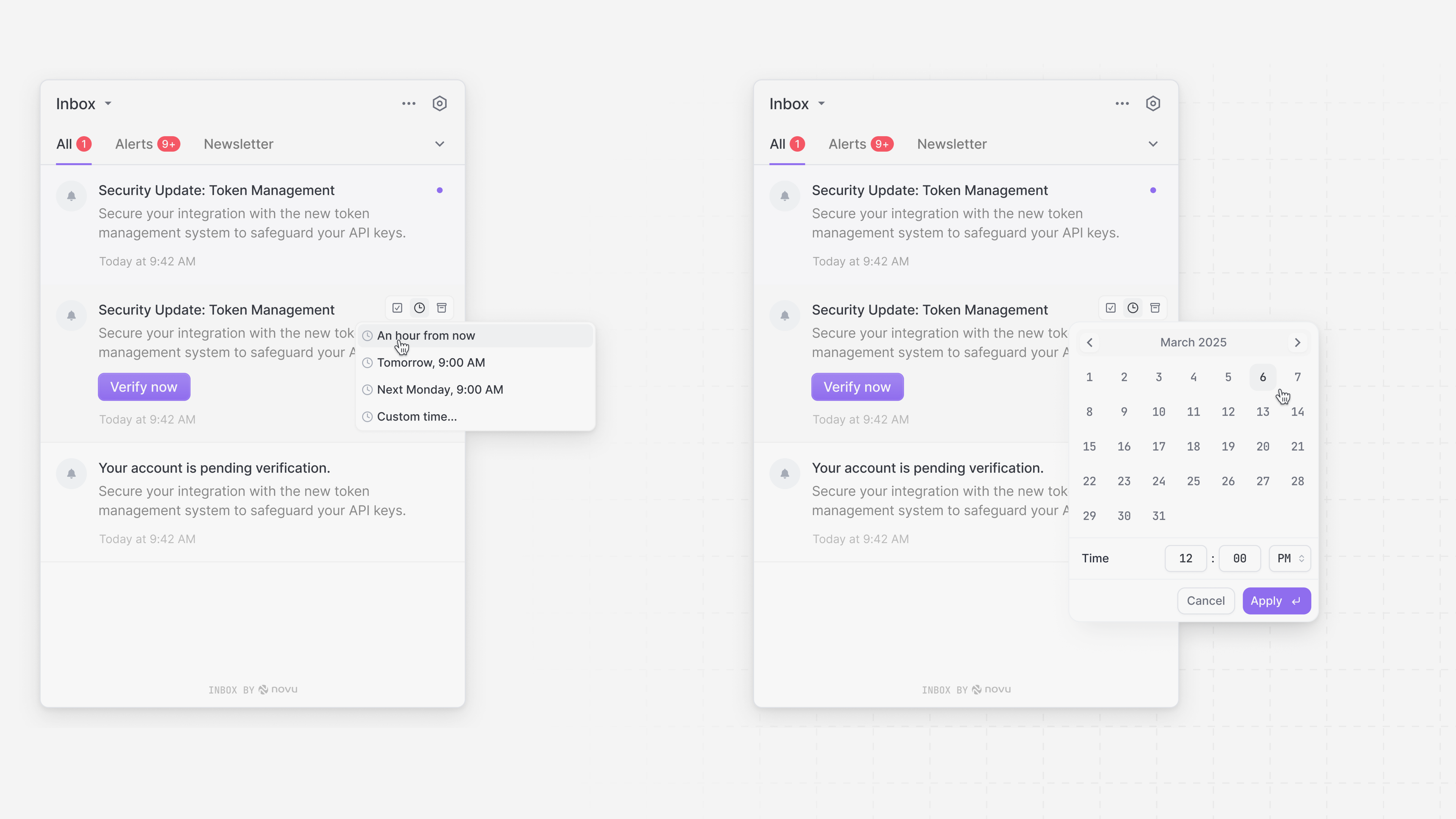 Snooze a notification